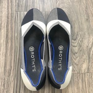 Rothys Captoe Black Flats - Women’s 8.5